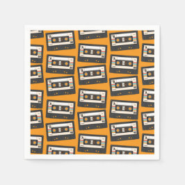 Retro 80:s 90-tums kassettbandssimulator-Födelseda Pappersservett