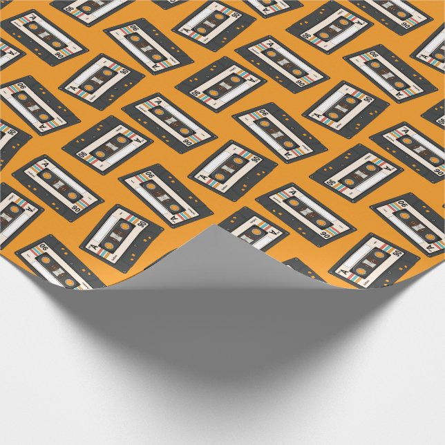 Retro 80:s 90-tums kassettbandssimulator-Födelseda Presentpapper (Hörn)