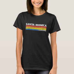 Retro 80: s Kalifornien CA Souvenir Santa Monica T Shirt