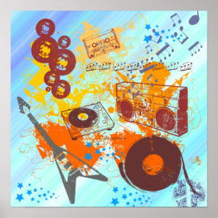 Retro 80:s Music Poster