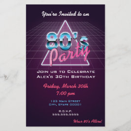 Retro 80:s Party Flyer