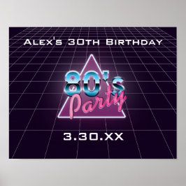 Retro 80:s Party Poster