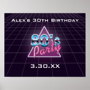 Retro 80:s Party Poster