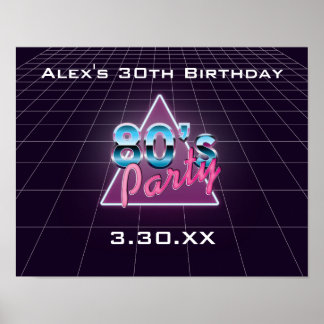 Retro 80:s Party Poster