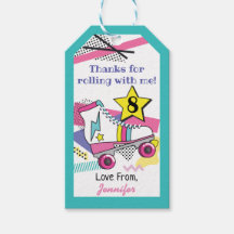 Retro 80:s Skate Party födelsedag Tack