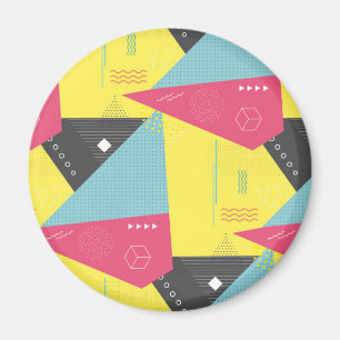Retro 80:s Stil-knappmärke Magnet