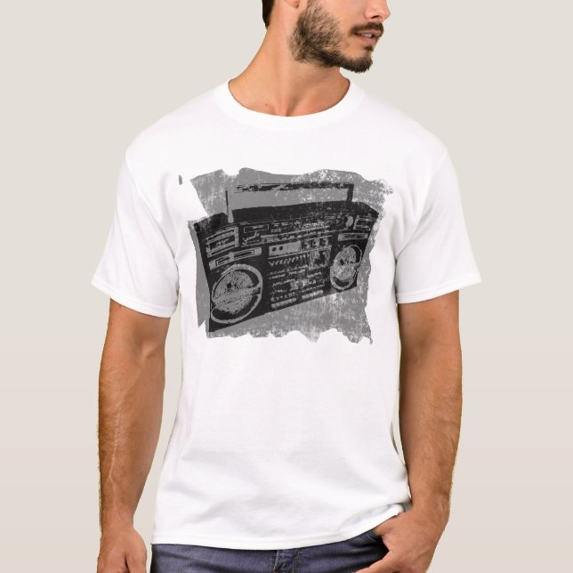 RETRO 80-TAL 90-TAL BOOM BOX TEE SHIRT (Framsida)