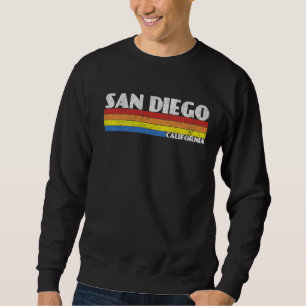 Retro 80-tal Kalifornien CA souvenir San Diego Lång Ärmad Tröja