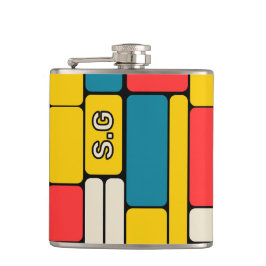 Retro 80-tal med fetstilt geometrisk modern ljusst fickplunta