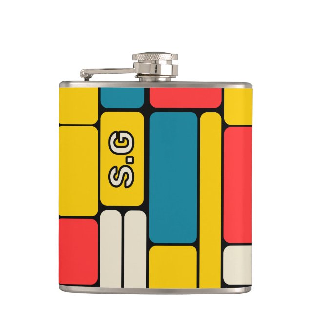 Retro 80-tal med fetstilt geometrisk modern ljusst fickplunta (Framsidan)