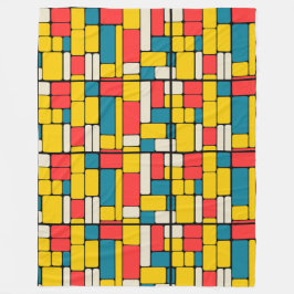 Retro 80-tal med fetstilt geometrisk modern ljusst fleecefilt