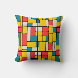 Retro 80-tal med fetstilt geometrisk modern ljusst kudde