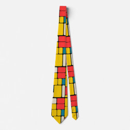 Retro 80-tal med fetstilt geometrisk modern ljusst slips