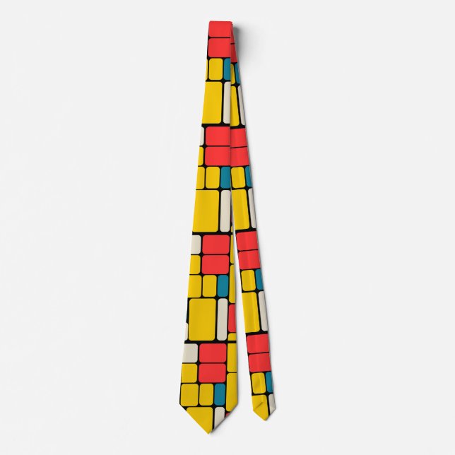 Retro 80-tal med fetstilt geometrisk modern ljusst slips (Framsida)