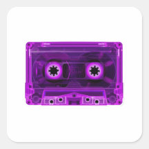 Retro 80-tal Neon Lila Genomskinlig Kassettband Di