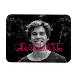 Retro 80-tal neon ljus Photo studenten Magnet