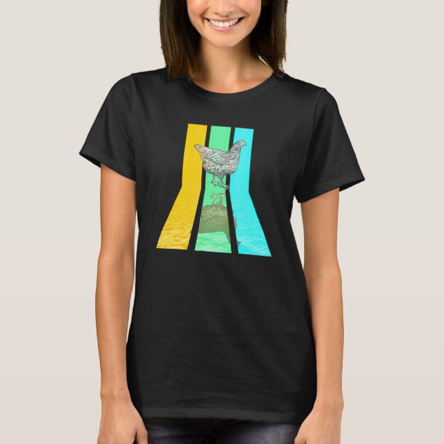 Retro 80-tal Vintage Stil Kyckling T Shirt (Framsida)