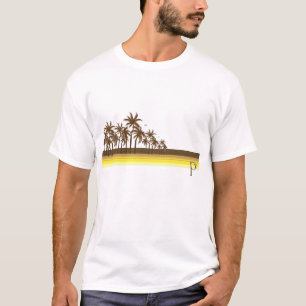 Retro 80-talbrunt-/guldhandflatan t-shirt