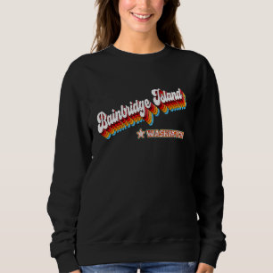 Retro 80-talet Bainbridge Island Washington Wa T Shirt