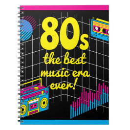 Retro 80-talet: den bästa musiktidsåldern någonsin anteckningsbok