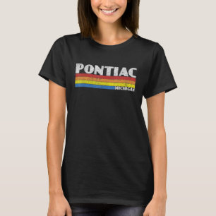 Retro 80-talet Michigan MI Souvenir Pontiac T Shirt