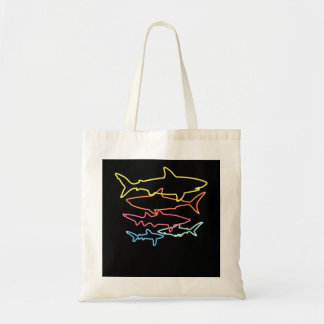 Retro 80-talet Shark Party Gift Idea Kids Women Ma Tygkasse