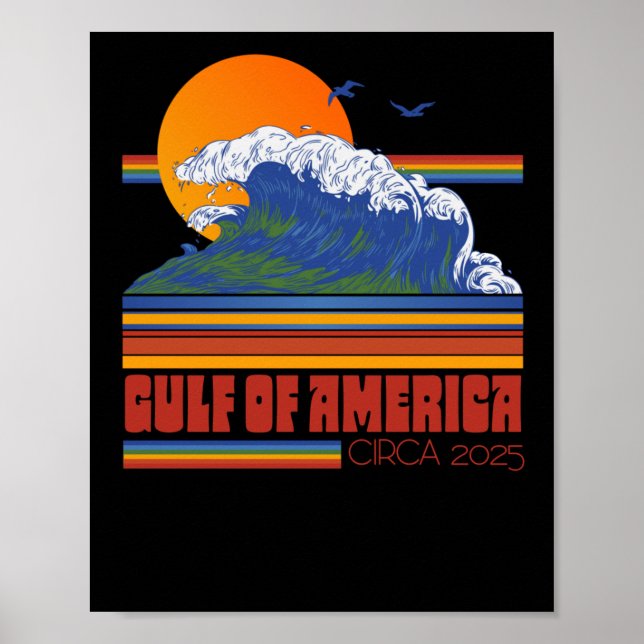 Retro 80-talet Stil Bukt of America Circa 2025 Poster (Framsidan)