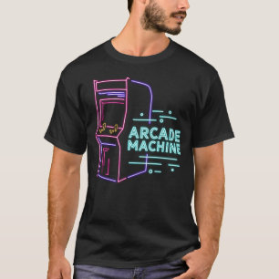Retro 80-talets 90-talskabinett med Neon Arcade Ma T Shirt