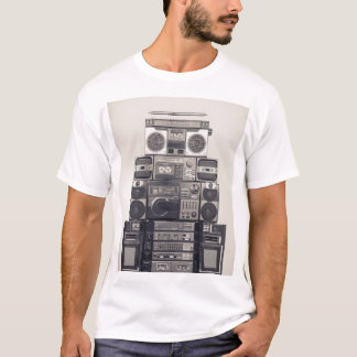 Retro 80-talets kassettbandspelare Mönster. T Shirt