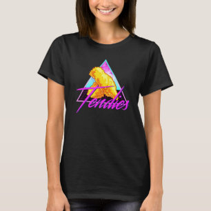 Retro-80-talets vaporwave Chicken Tendies Dank Mem T Shirt
