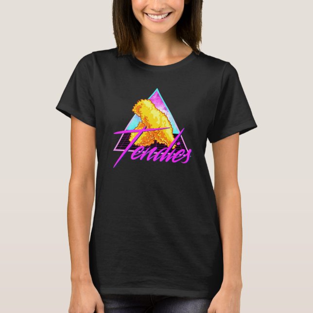 Retro-80-talets vaporwave Chicken Tendies Dank Mem T Shirt (Framsida)