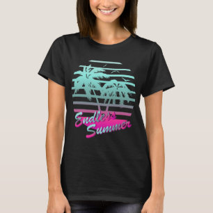 Retro 80-talets Vaporwave Tropical Endless Summer T Shirt