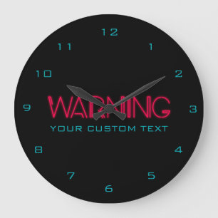 Retro 80-talneon tänder varning stor klocka