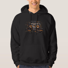 Retro 80-tals Boombox - Grafiktröja för musikultur Hoodie