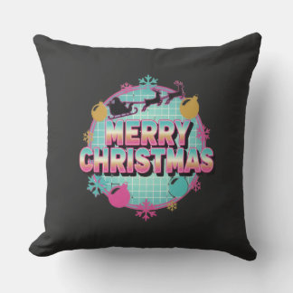 Retro 80-tals God Jul-grafik Kudde