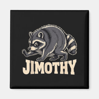 Retro 80-tals Jimothy Raccoon-design Magnet