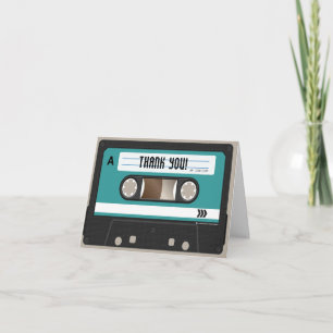 Retro 80-tals kassettband Personligt Tack Kort