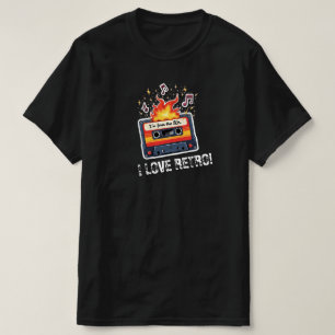 Retro 80-tals kassettband T-shirt – Jag älskar Ret