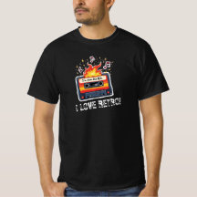 Retro 80-tals kassettband T-shirt – Jag älskar Ret