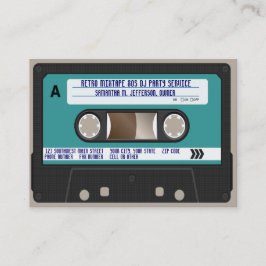 Retro 80-tals kassettband visitkort