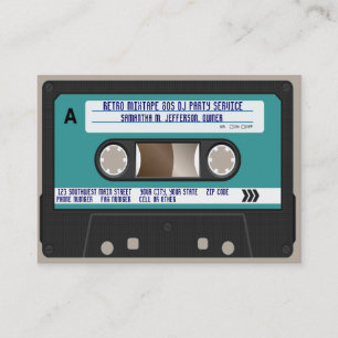 Retro 80-tals kassettband visitkort
