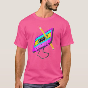 Retro 80-tals kassettbandspelare Penna Tillbakabli T Shirt