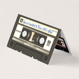 Retro 80-tals Mixband Cassetter och Skivor Kort