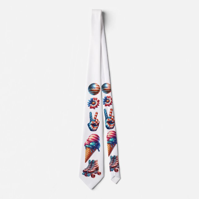 Retro 80-tals patriotflagga slips (Framsida)