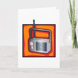 Retro 80-tals Pop Art Radio Livlig Vintage Kort