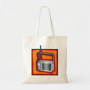 Retro 80-tals Pop Art Radio Livlig Vintage Tygkasse