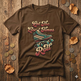 Retro 80-tals Rullskridsko T-Shirt