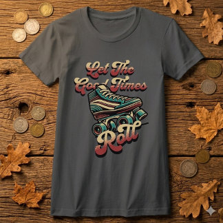 Retro 80-tals rullskridsko T-shirt