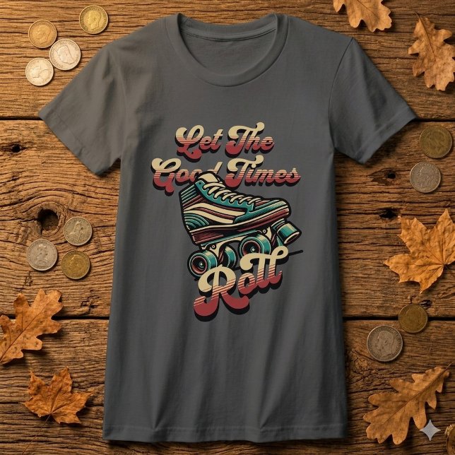 Retro 80-tals rullskridsko T-shirt (Skapare uppladdad)