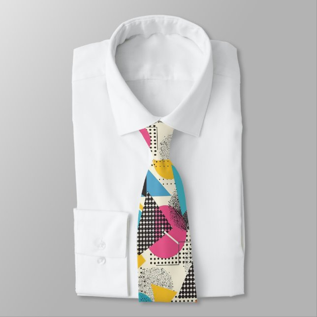 Retro 80-tals skräddarsydd slips – Elegant mode (Bunden)